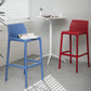 Nordic Style Bar-stool Plastic Counter Bar Stool with 4 Legs for Home