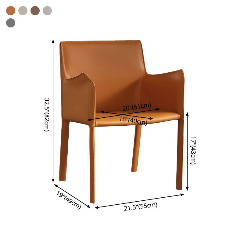 Modern Metal Dining Room Chairs Arm Leather Dining Chair for Restaurant Use (Set of 2) Clearhalo ' kitchen&dining_furn' 'Dining Chairs' 'Dining Tables & Seating' 'dining_chair' 'furn' 'furn_dining_chair' 'Furniture' 'furniture_dining_chair' 'Kitchen & Dining Furniture' 'kitchen' 1200x1200_9b912e4c-ab6c-4a73-9577-85d8ba5c596c