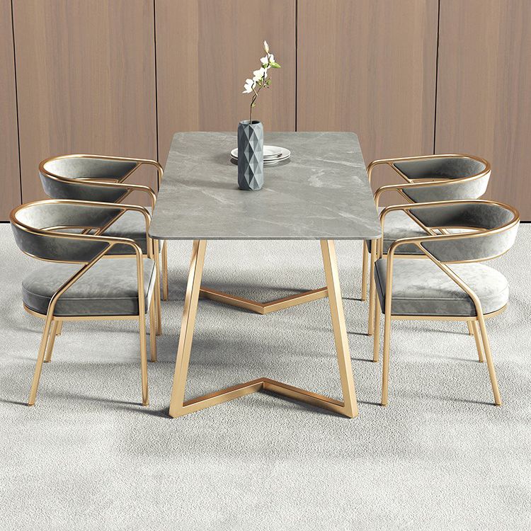 1/4/5/7 Pcs Metal Scandinavian Dining Room Set with Rectangle Table Dining Set Clearhalo 'Dining Room Sets' 'Dining Tables & Seating' 'dining_room_set' 'furn' 'furn_dining_room_set' 'Furniture' 'furniture_dining_room_set' 'Kitchen & Dining Furniture' 'kitchen&dining_furn' 'kitchen' 1200x1200_9b92ffa7-6acd-47f5-a488-4faf73f771aa