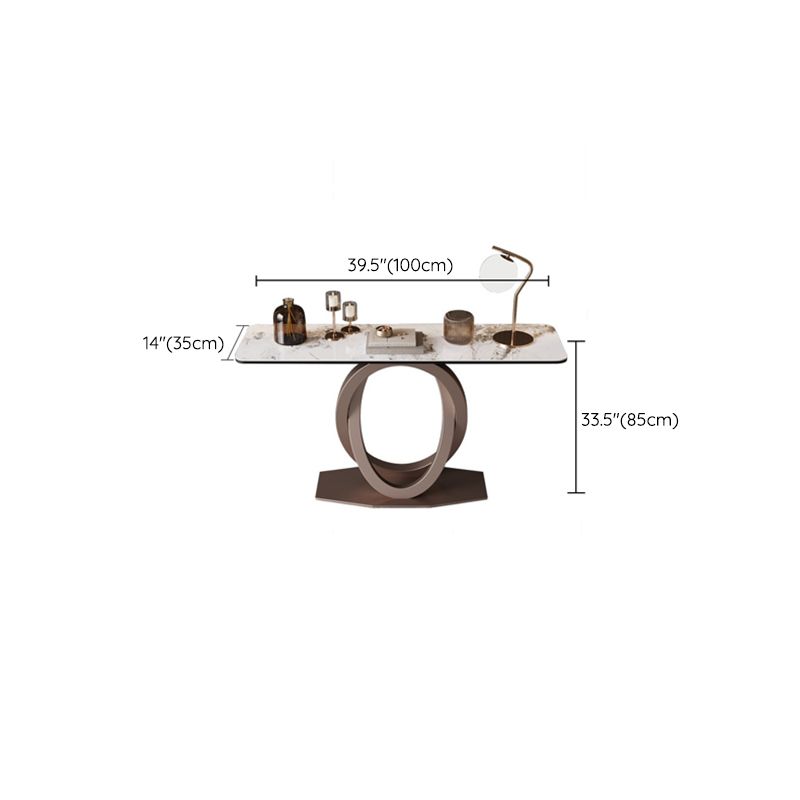 Modern Console Table Stone Abstract Base Accent Table , 33.46" Tall Clearhalo 'Console Tables' 'console_tables' 'Entry & Mudroom Furniture' 'furn' 'furn_console_tables' 'Furniture' 1200x1200_9b936749-fdc0-4389-b109-1c7f90f29f78