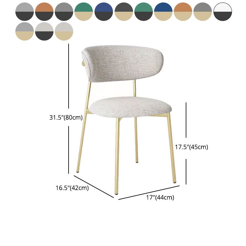 Glam Style Dining Chair Upholstered Open Back Dining Chair for Dining Room Clearhalo 'Dining Chairs' 'Dining Tables & Seating' 'dining_chair' 'furn' 'furn_dining_chair' 'Furniture' 'furniture_dining_chair' 'Kitchen & Dining Furniture' 1200x1200_9b94234b-6460-4496-b1f3-0ec5775319c2