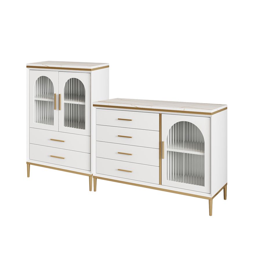 Armadio in stile glam Armadio artificiale telaio in legno e lateà cucina per porte in vetro per sala da pranzo