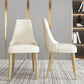 Chaise scandinave à dossier solide sans accoudoirs, pour la maison, chaise d'appoint en cuir pour salle à manger