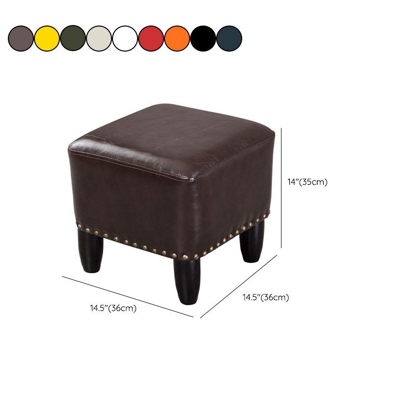 Leather Standard Stool Modern Style Simple Household Square Footstool Clearhalo 'furn' 'furn_ottomans_poufs' 'Furniture' 'Living Room Furniture' 'Ottomans & Poufs' 'ottomans_poufs' 1200x1200_9b968f2a-7d27-4031-956f-6914375e4887