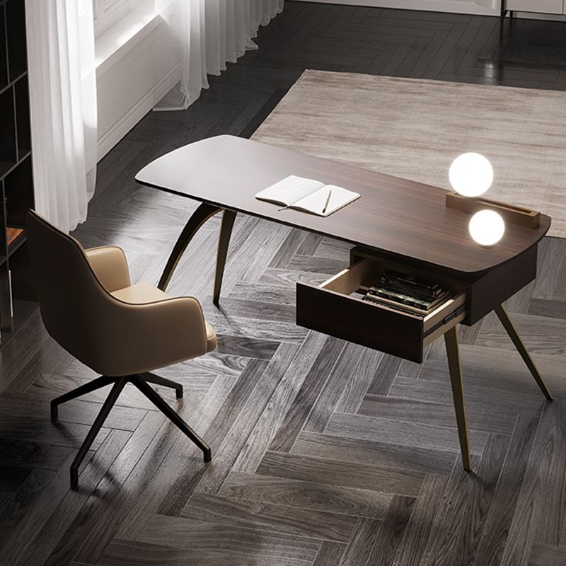 Zeitgenössischer Holz Office Desk Oval Writing Desk mit Beinen für Büro