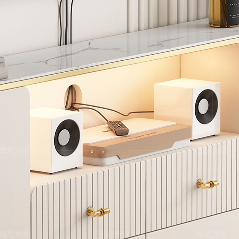 Stone TV Stand Console Glam Media Console TV Stand with Drawers Clearhalo 'furn' 'furn_tv_stands_entertainment_centers' 'Furniture' 'Living Room Furniture' 'TV Stands & Entertainment Centers' 'TV Stands & Media Storage Furniture' 'tv_stands_entertainment_centers' 1200x1200_9b96de80-adc5-4e19-89b3-03c1f2d7f9b0