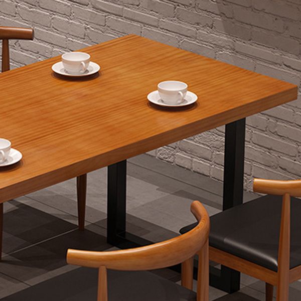 Industrial Wood Double Pedestal Dining Table Natural Rectangle Table Clearhalo 'Dining Tables & Seating' 'Dining Tables' 'dining_table' 'furn' 'furn_dining_table' 'Furniture' 'furniture_dining_table' 'Kitchen & Dining Furniture' 'kitchen' 'kitchen_dining_table' 1200x1200_9b991157-6206-4a74-987c-4a3cca41f20b