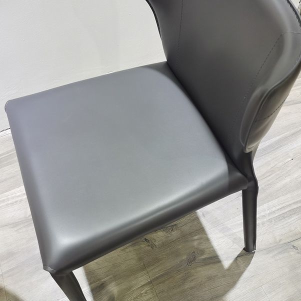 Faux Leather Kitchen Dining Armless Chair Wingback Side Chair Clearhalo 'Dining Chairs' 'Dining Tables & Seating' 'dining_chair' 'furn' 'furn_dining_chair' 'Furniture' 'Kitchen & Dining Furniture' 1200x1200_9b992000-b21e-44e3-93b9-093ca84a0744