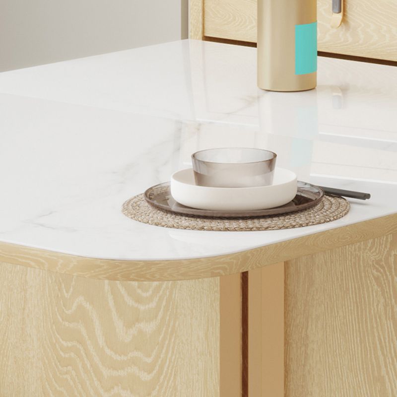 Folding Dining Table Set 1/3/5/7 Pcs Stone Top Dining Table with Upholstered Chairs Clearhalo 'Dining Room Sets' 'Dining Tables & Seating' 'dining_room_set' 'furn' 'furn_dining_room_set' 'Furniture' 'Kitchen & Dining Furniture' 1200x1200_9b9a1dca-2f46-44c1-ae32-f2109af21df3