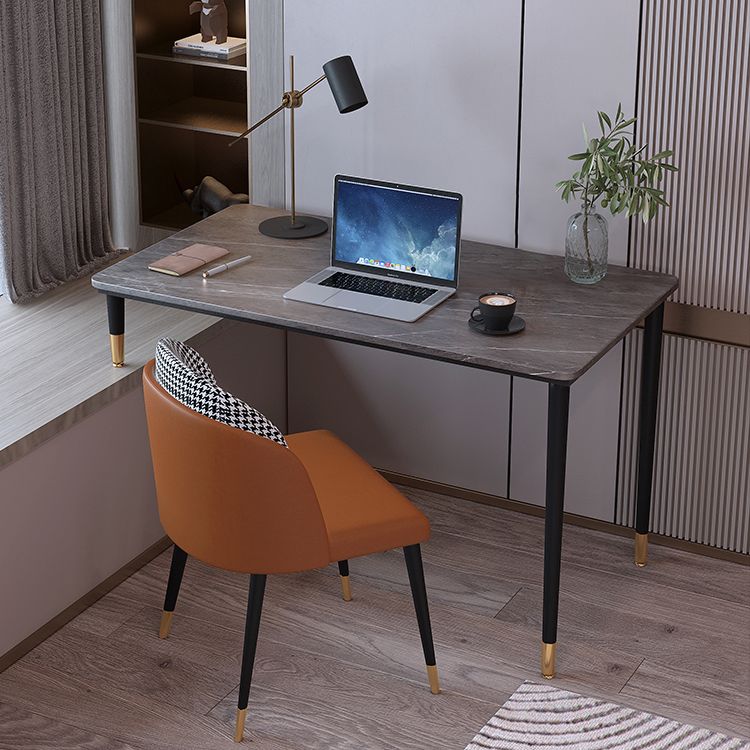 Bureau d'écriture contemporain incurvé avec des jambes en métal bureau pour chambre à coucher
