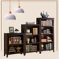 Home Standard Bookcase Contemporary Solid Wood Fixed Bookshelf