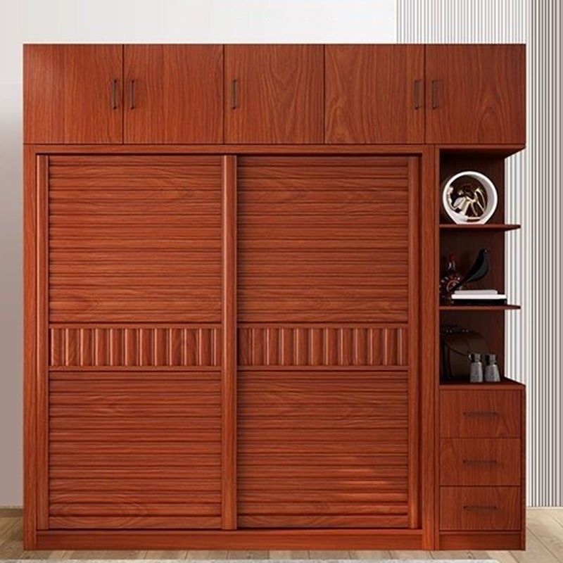 Wooden Sliding Doors Armoire Traditional Home Storage Cabinet Clearhalo 'Armoires & Wardrobes' 'armoires_wardrobes' 'Bedroom Furniture' 'furn' 'furn_armoires_wardrobes' 'Furniture' 1200x1200_9b9b8d0e-cb16-4e74-82f5-573d0fe2361f