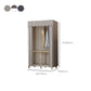 Foldable Metal Frame Wardrobe Armoire Freestanding Wardrobe with Shelves Clearhalo 'Armoires & Wardrobes' 'armoires_wardrobes' 'Bedroom Furniture' 'furn' 'furn_armoires_wardrobes' 'Furniture' 1200x1200_9b9c1450-0e01-49d8-b80b-88574dce80f7