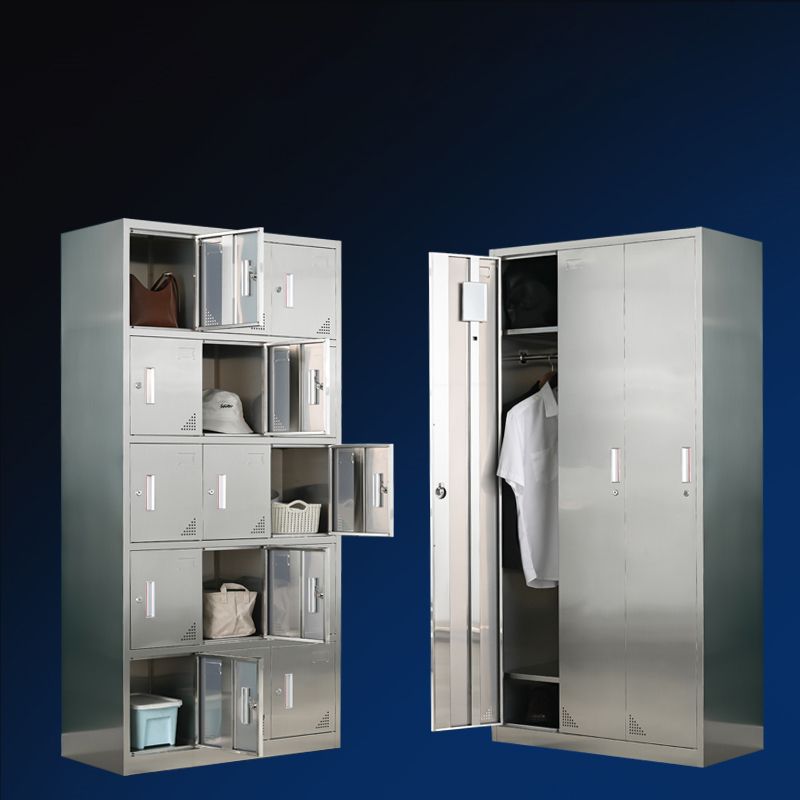 Armoire en métal pour salle de bain armoire de rangement contemporaine avec porte à charnière