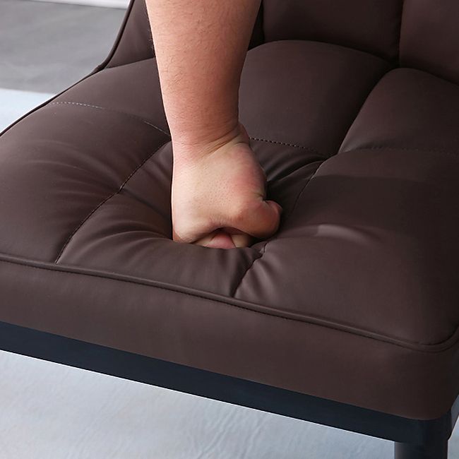 Metal Modern Dining Side Chair with Color Cushion Parsons Chairs for Home Clearhalo ' kitchen&dining_furn' 'Dining Chairs' 'Dining Tables & Seating' 'dining_chair' 'furn' 'furn_dining_chair' 'Furniture' 'furniture_dining_chair' 'Kitchen & Dining Furniture' 'kitchen' 1200x1200_9b9c4693-0d39-4df4-84eb-134eff00ee76