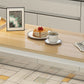 Mesa de mostrador de madera rectangular industrial, juego de mesa de Bar de 3/4 piezas para cafetería