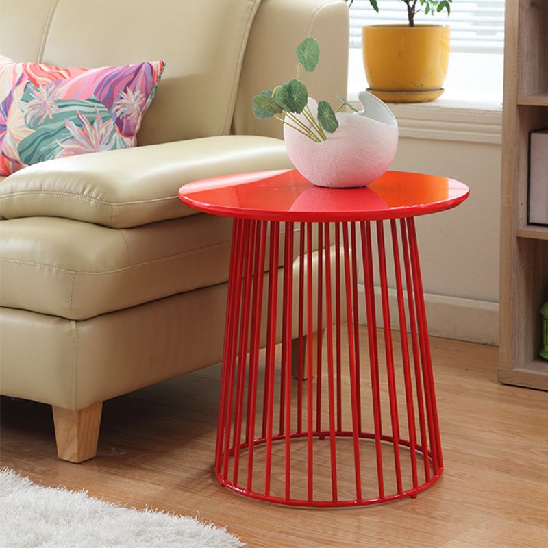 Metal Round Frame Side Table Contemporary Simple Dia 19.7" End Table Clearhalo 'Coffee & Accent Tables' 'End & Side Tables' 'end_side_tables' 'furn' 'furn_end_side_tables' 'Furniture' 'Living Room Furniture' 1200x1200_9b9ca29e-431c-4920-a309-ff57b4b1fa83