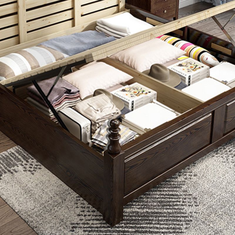 Rustic Style Bed Frame Solid Wood Standard Bed with Headboard Clearhalo 'Bedroom Furniture' 'Beds' 'furn' 'furn_beds' 'Furniture' 1200x1200_9b9cd9fc-2d32-488f-a6f5-f740432e62f0