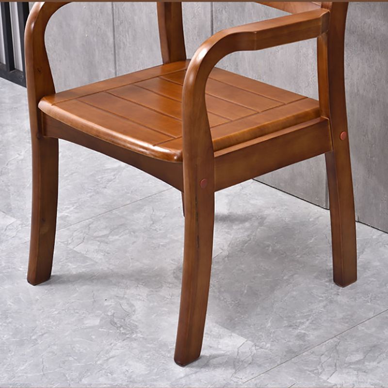 Mid-century Modern Style Rubber Wood Solid Wood Armrest Fixed Back ARM Chair Clearhalo 'Accent Chairs' 'accent_chairs' 'Chairs & Seating' 'furn' 'furn_accent_chairs' 'Furniture' 'Living Room Furniture' 1200x1200_9b9cf5d0-7dd6-4c23-b3ea-915c80491c01