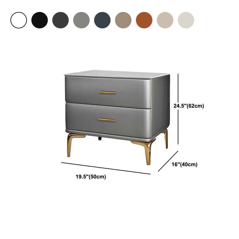 Modernidad de almacenamiento de cajones de madera maciza 2 Cajas de cajones de la cama de cajones