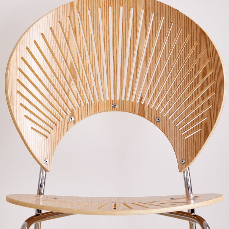 Modern Style Wooden Dining Chairs Open Back Dining Side Chairs with Metal Legs Clearhalo ' kitchen&dining_furn' 'Dining Chairs' 'Dining Tables & Seating' 'dining_chair' 'furn' 'furn_dining_chair' 'Furniture' 'furniture_dining_chair' 'Kitchen & Dining Furniture' 'kitchen' 1200x1200_9b9edb64-58e4-44a8-b493-46e671e2d2bb