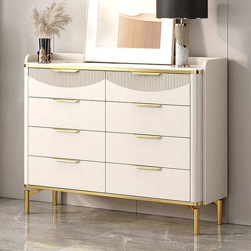 Glam Stone Chest Bedroom Storage Chest in White with Metal Legs Clearhalo 'Bedroom Furniture' 'Dressers & Chests' 'dressers_chests' 'furn' 'furn_dressers_chests' 'Furniture' 1200x1200_9b9fdeff-a945-4161-a37f-a83d4ee8e7d7