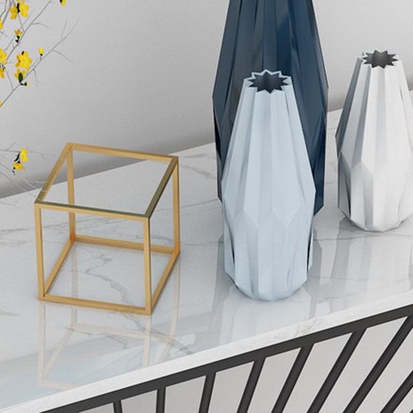 Marble Rectangle Accent Table 11.81" W 1-shelf Console Table for Hall