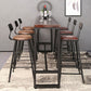 Industrial Trestle Wood Bar Wine Table Rectangle Bar Height Cocktail Table in Brown Clearhalo 'Bar Furniture' 'Bar Tables' 'bar_tables' 'furn' 'furn_bar_tables' 'Furniture' 'furniture_bar_tables' 'Kitchen & Dining Furniture' 1200x1200_9ba0de9d-da69-42da-984b-55ef2860ea5b