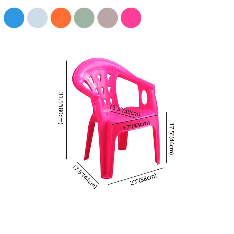 Contemporary Stacking Dining Arm Chairs Plastic Dining Side Chair for Home Use Clearhalo ' kitchen&dining_furn' 'Dining Chairs' 'Dining Tables & Seating' 'dining_chair' 'furn' 'furn_dining_chair' 'Furniture' 'furniture_dining_chair' 'Kitchen & Dining Furniture' 'kitchen' 1200x1200_9ba2d75b-7889-465f-b864-36de1ee4944c