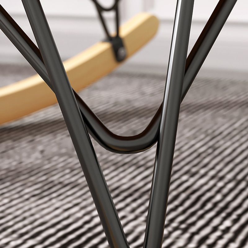 Chaise à bascule en bois massif chaise de culbuteur contemporaine avec siège rembourré