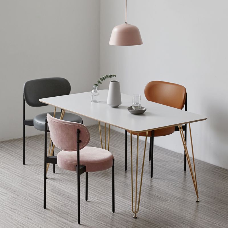 Modern Metal Base Indoor Chair 32''H Open Back Dining Side Chair with 4 Legs Clearhalo ' kitchen&dining_furn' 'Dining Chairs' 'Dining Tables & Seating' 'dining_chair' 'furn' 'furn_dining_chair' 'Furniture' 'furniture_dining_chair' 'Kitchen & Dining Furniture' 'kitchen' 1200x1200_9ba9685c-4ad6-40ba-879d-e9bb0b04a7f5