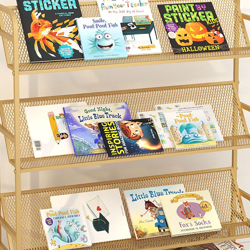 Escandinavia 4 estantes estantería estándar de metal abierta estantería