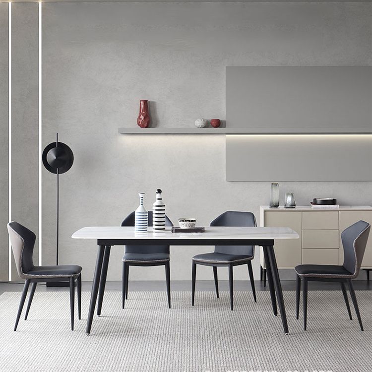 Industrial Style Dining Site Table Rectangle Stone Furniture with 4 Legs Clearhalo ' dining_table' 'Dining Tables & Seating' 'Dining Tables' 'furn' 'furn_dining_table' 'Furniture' 'furniture_dining_table' 'Kitchen & Dining Furniture' 'kitchen&dining_furn' 'kitchen' 'kitchen_dining_table' 1200x1200_9bab1c44-e435-4f83-814a-1b05dbfc99c1