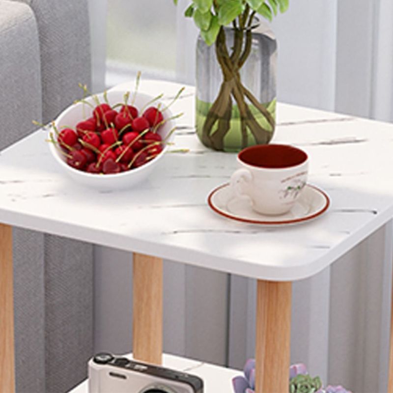 Engineered Wood 4 Legs End Table 2/3-tier Side Table for Living Room Clearhalo 'Coffee & Accent Tables' 'End & Side Tables' 'end_side_tables' 'furn' 'furn_end_side_tables' 'Furniture' 'Living Room Furniture' 1200x1200_9bab872d-db24-47d8-b2db-5e8d6b74a8bf