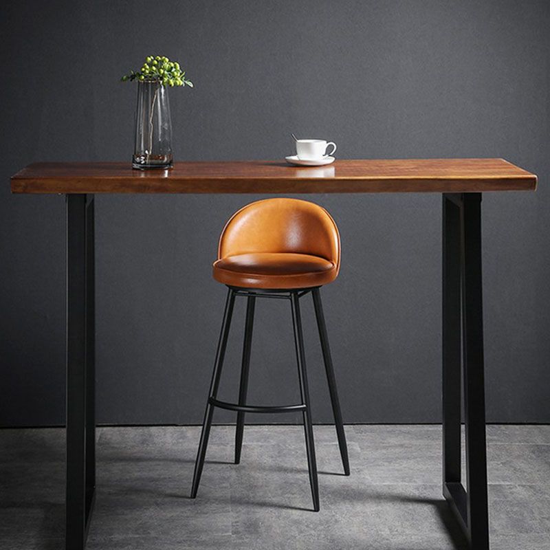 Industrial Leather Counter Stool for Home Round Barstools with Metal Base Clearhalo 'Bar Furniture' 'Bar Stools' 'bar_stools' 'furn' 'furn_bar_stools' 'Furniture' 'furniture_bar_stools' 'Kitchen & Dining Furniture' 1200x1200_9bac48b6-4376-49a4-afbe-cbd5cb8889a8