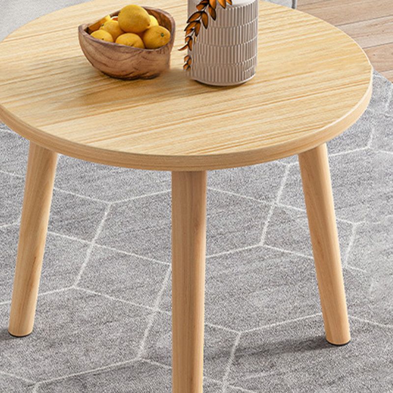 Contemporary Wooden Single Coffee Table 3 Legs Round Cocktail Table Clearhalo 'Coffee & Accent Tables' 'Coffee Tables' 'coffee_tables' 'furn' 'furn_coffee_tables' 'Furniture' 'Living Room Furniture' 1200x1200_9bac7a0a-dd11-4e1d-a99a-e0f986f4d155