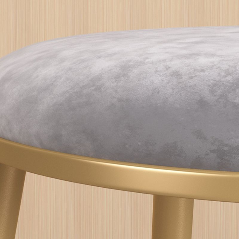 Glam Armless Backrest Counter Stool Iron Bar Stool with Velvet Cushion Clearhalo 'Bar Furniture' 'Bar Stools' 'bar_stools' 'furn' 'furn_bar_stools' 'furniture_bar_stools' 'Kitchen & Dining Furniture' 'kitchen&dining_furn' 'kitchen' 'kitchen_furn' Furniture' 1200x1200_9bacb742-a025-4c8f-b61c-266bdf6561f0