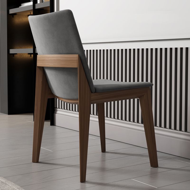 Modern Upholstered Manicure Store Side Chair Solid Back Gray Dining Chair Clearhalo ' kitchen&dining_furn' 'Dining Chairs' 'Dining Tables & Seating' 'dining_chair' 'furn' 'furn_dining_chair' 'Furniture' 'furniture_dining_chair' 'Kitchen & Dining Furniture' 'kitchen' 1200x1200_9bad368f-1253-4873-bd91-8810183c290f