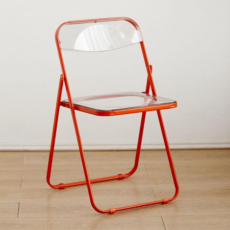 Style moderne pliant ouvrir des chaises de salle à manger sans bras en métal (ensemble de 4/8)