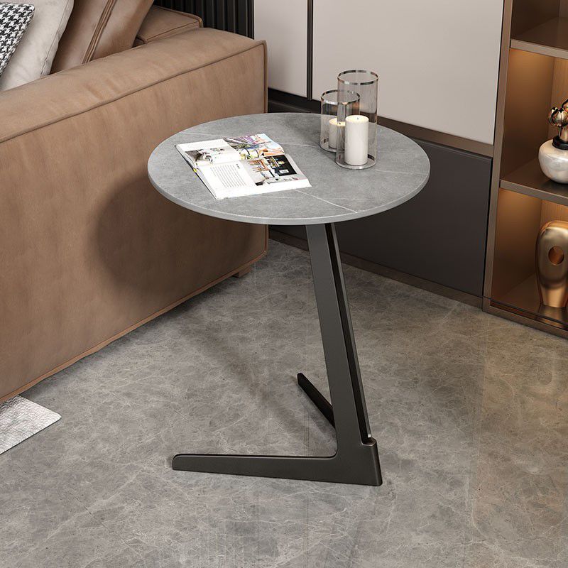 18-inch Pedestal End Table Modern Marble Top Side Table for Living Room Clearhalo 'Coffee & Accent Tables' 'End & Side Tables' 'end_side_table' 'Furniture' 'furniture_end_side_table' 'Living Room Furniture' 1200x1200_9baf8688-537c-4927-998e-f682b39b6916