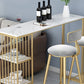 Industrial Style Bar Table Stone Rectangle Pub Table for Outdoor and Breakroom