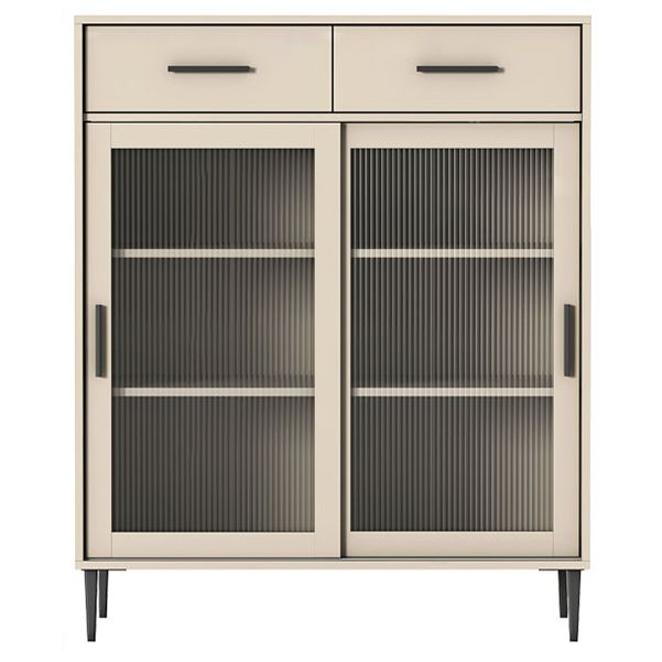 Credenza moderna in legno porta scorrevole in legno di vetro con spazio per la sala da pranzo