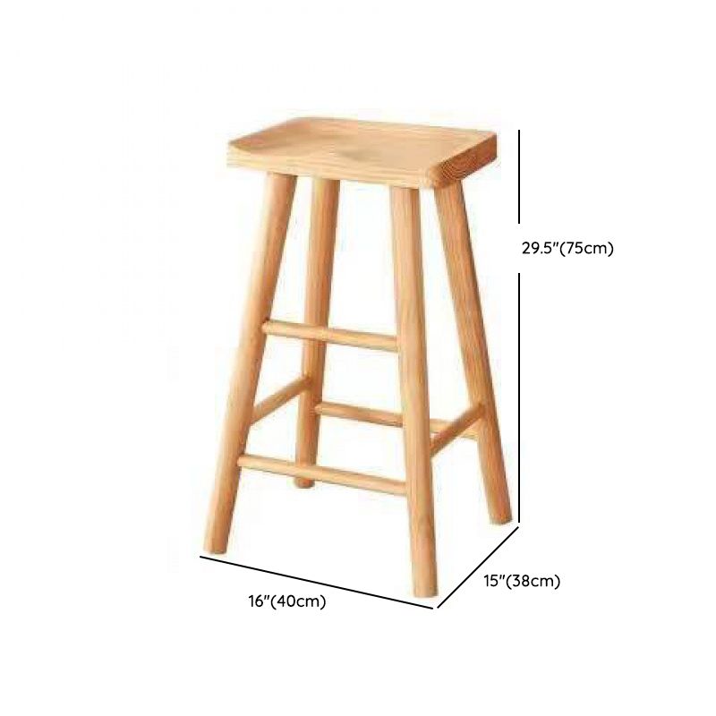 Ensemble de Table de Bar moderne 1/2/3/4 pièces, Table de comptoir rectangulaire en bois de pin avec tabourets hauts