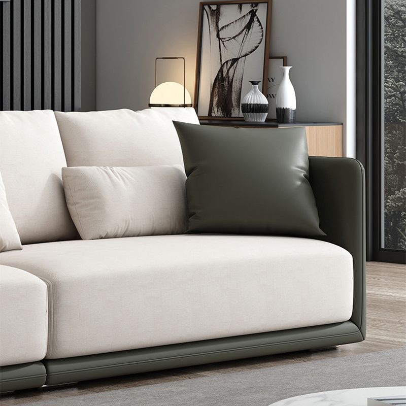 Faux Leather Sectional Square Arm Cushion Back Sofa for Living Room Clearhalo 'furn' 'furn_sectionals' 'Furniture' 'furniture_sectionals' 'Living Room Furniture' 'Sectionals' 1200x1200_9bb363d6-c6d5-48c7-8fd9-0bf11feef261