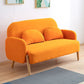Scandinavian Loveseat with 2 Pillows and Square Arm for Apartment Clearhalo 'furn' 'furn_sofas' 'Furniture' 'furniture_sofas' 'Living Room Furniture' 'Sofa' 'sofas' 1200x1200_9bb36e41-3c62-4132-b01e-47bd27184a25
