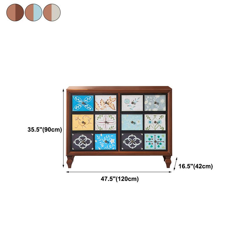 Stoccaggio in legno toracano moderno cameretta per la camera da letto in stile bianco in bianco e marrone