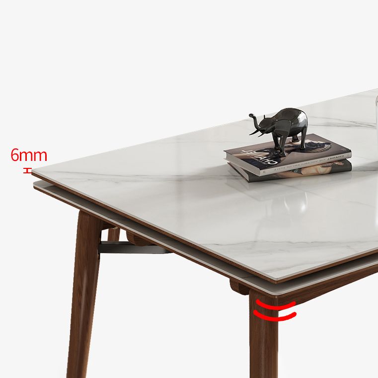 Midcentury Stone Dining Table Rectangle 4 Legs Furniture,43.3"L x 31.5"W x 30.7"H Clearhalo ' dining_table' 'Dining Tables & Seating' 'Dining Tables' 'furn' 'furn_dining_table' 'Furniture' 'furniture_dining_table' 'Kitchen & Dining Furniture' 'kitchen&dining_furn' 'kitchen' 'kitchen_dining_table' 1200x1200_9bb515fe-a351-4dfb-9555-a51ca1aff6c4