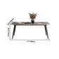 Rectangle Industrial Sintered Stone Table 4 Legs Carbon Steel Base Table for Home Clearhalo ' dining_table' 'Dining Tables & Seating' 'Dining Tables' 'furn' 'furn_dining_table' 'Furniture' 'furniture_dining_table' 'Kitchen & Dining Furniture' 'kitchen&dining_furn' 'kitchen' 'kitchen_dining_table' 1200x1200_9bb55f4f-6d9b-4915-88c1-1faff06c3bc1