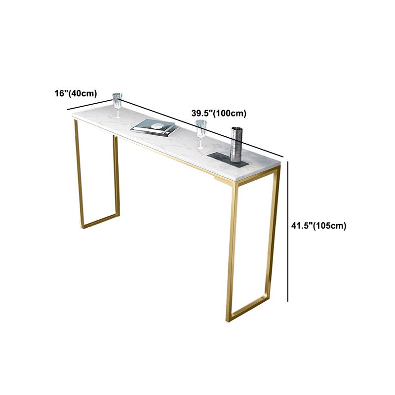 Tavolo da bistrot contemporaneo in pietra top rettangolo tavolo da cocktail bar interno in bianco