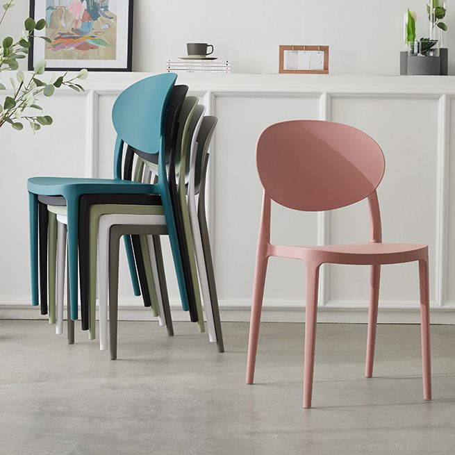 Contemporary Plastic Side Chair Open Back Kitchen Dining Room Chair Clearhalo 'Dining Chairs' 'Dining Tables & Seating' 'dining_chair' 'furn' 'furn_dining_chair' 'Furniture' 'furniture_dining_chair' 'Kitchen & Dining Furniture' 1200x1200_9bb77199-37a5-45e9-a0a8-3171cd3be1ac